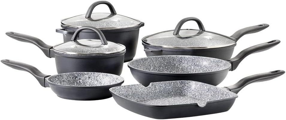 Baccarat StoneX2 6-Piece Ceramic Non-Stick Cookware Set