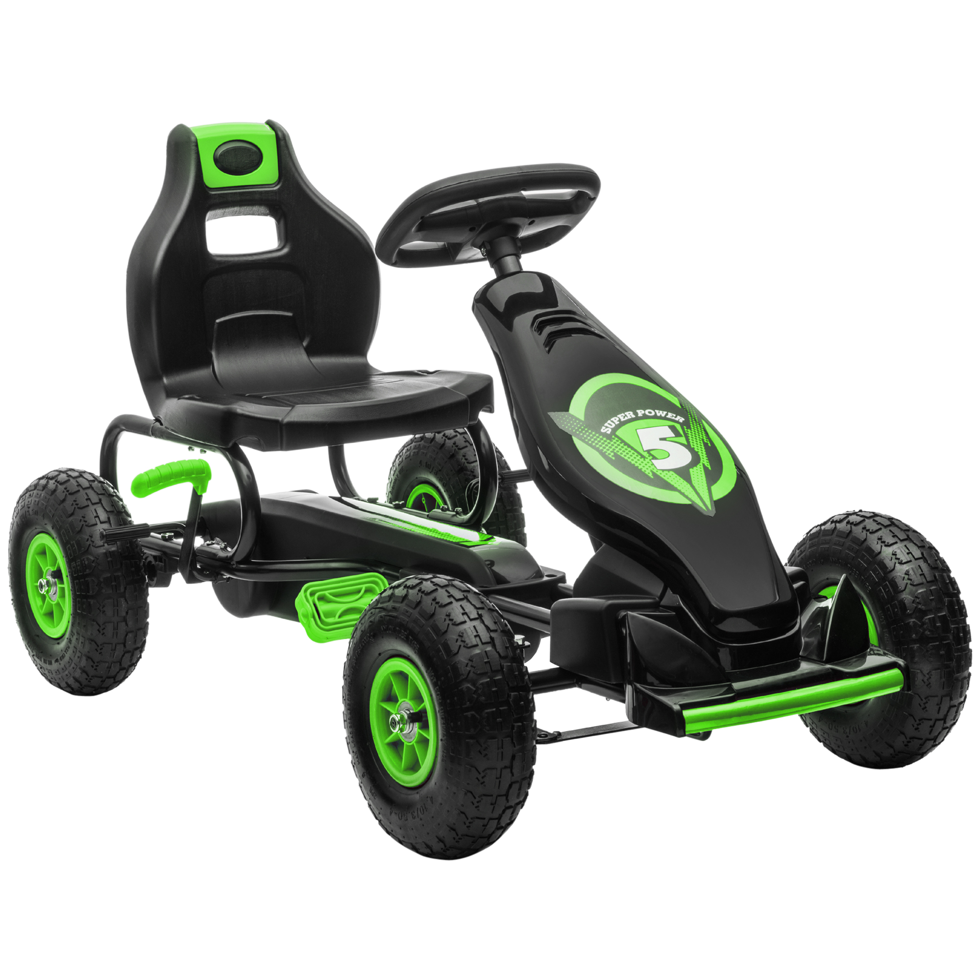 skelter, kindervoertuig met pedaal, pedaalauto, outdoor, groen+zwart