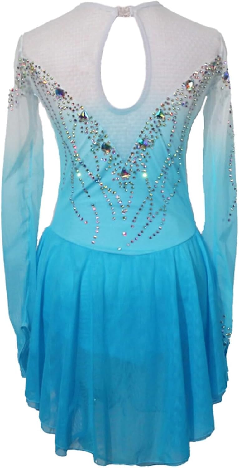 Eiskunstlaufkleid for Mädchen, Damen-Flash-Diamant-Eislauf-Wettkampfkostüm