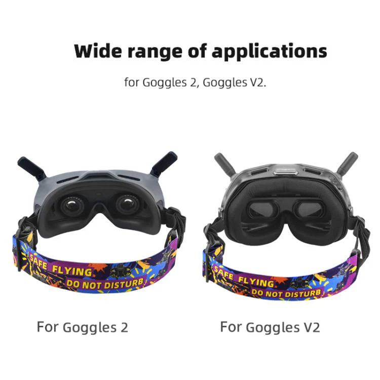 BRDRC Colorful Graffiti Headband Fixed Strap For DJI Aavta Goggles 2 / FPV Goggles V2
