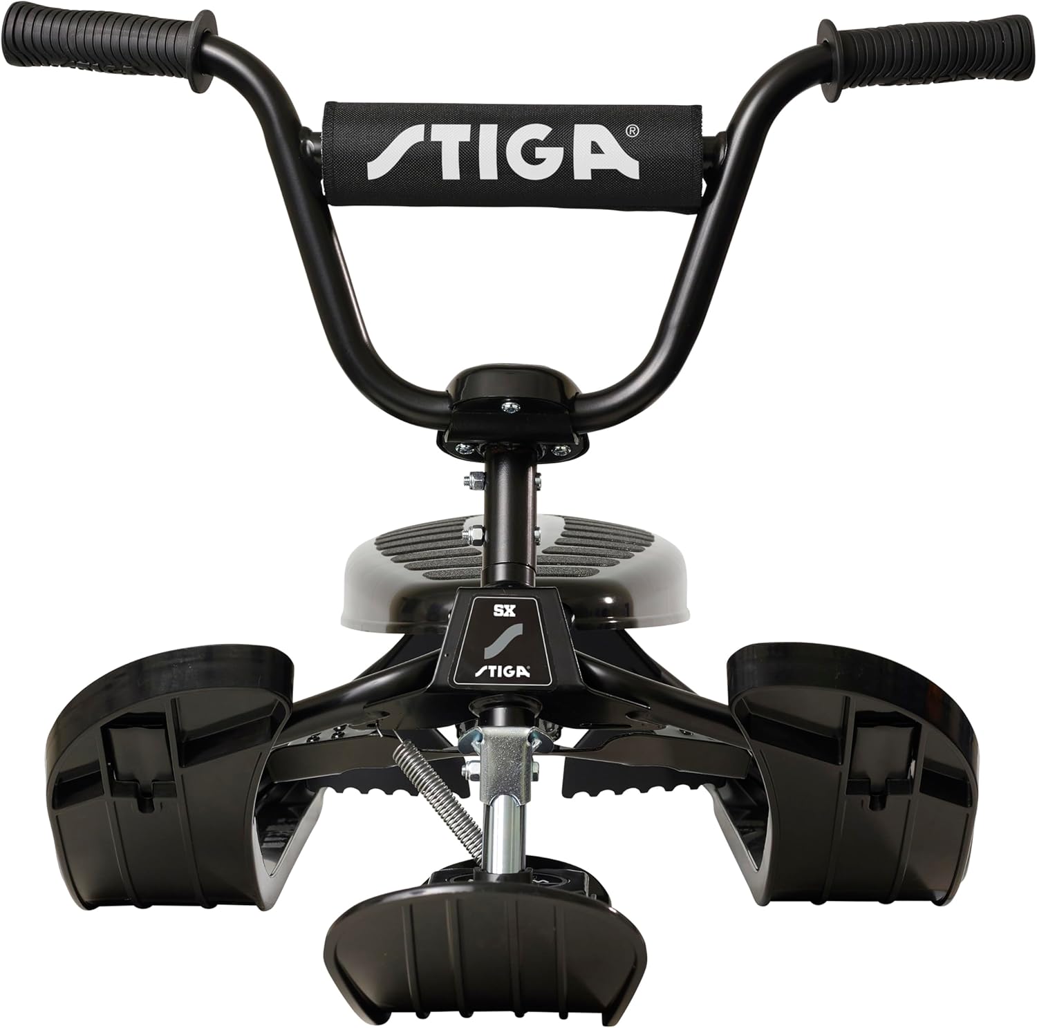 STIGA Snowracer Curve SX – Robuster Schlitten mit BMX-Lenker, Stahlrahmen, Bremse und Zugseilwinde – Lenkschlitten für Kinder ab 7 Jahren und Erwachsene, Max. 90 kg