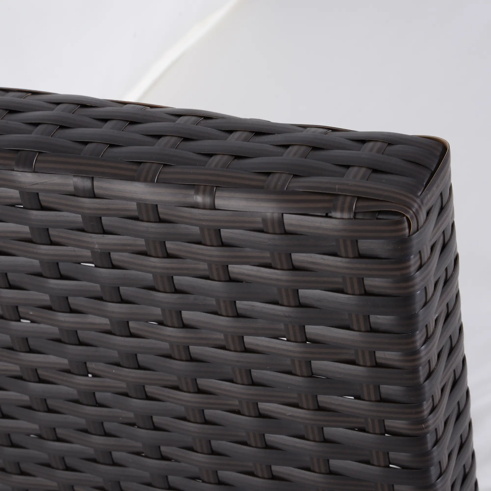 Outsunny polyrattan tuinset 3-delig met poef kussens outdoor