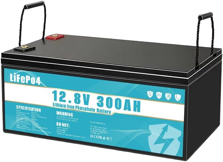 LiFePO4 Batterie 12V 300Ah Lithium Eisenphosphat Batterie, ausgestattet mit 300A BMS, Lebensdauer über 8 Jahre, geeignet für Camping, Solarenergie, Notstromversorgung usw.