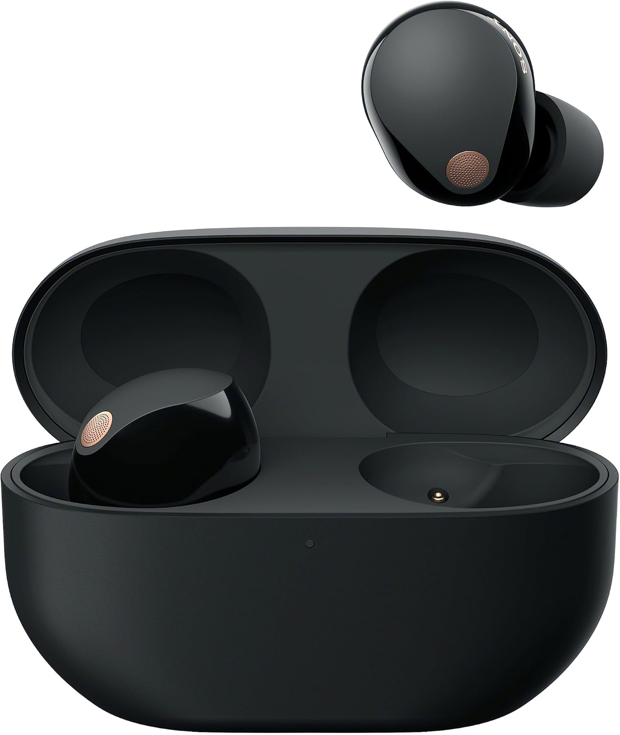 WF-1000XM5 Kabellose Noise Cancelling Kopfhörer, Bluetooth, In-Ear-Kopfhörer, Mikrofon, bis zu 24 Stunden Akkulaufzeit, Schnellladefunktion, IPX4, iOS & Android kompatibel - Schwarz, klein