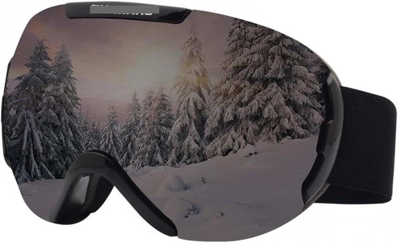 Skibrille - Beschlagfreie Doppelschicht-Skibrille mit Gläsern, Skimaske, Brille, Skifahren, Schnee, Snowboardbrille, Brillen, Spiegel, Polarisierte Schutzbrille für den Außenbereich (Farbe: Blau