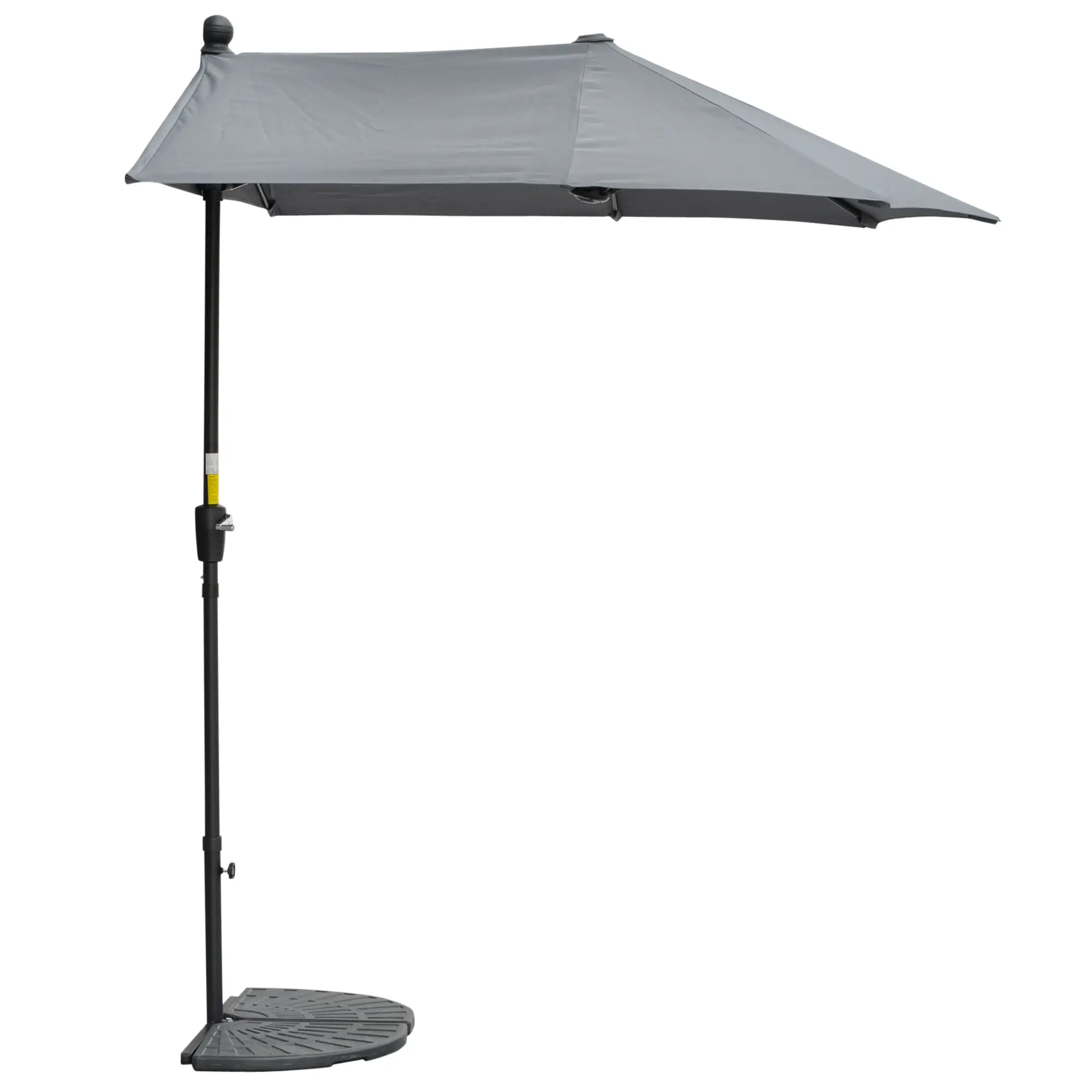 Outsunny Halfronde Parasol met Handslinger Ventilatie