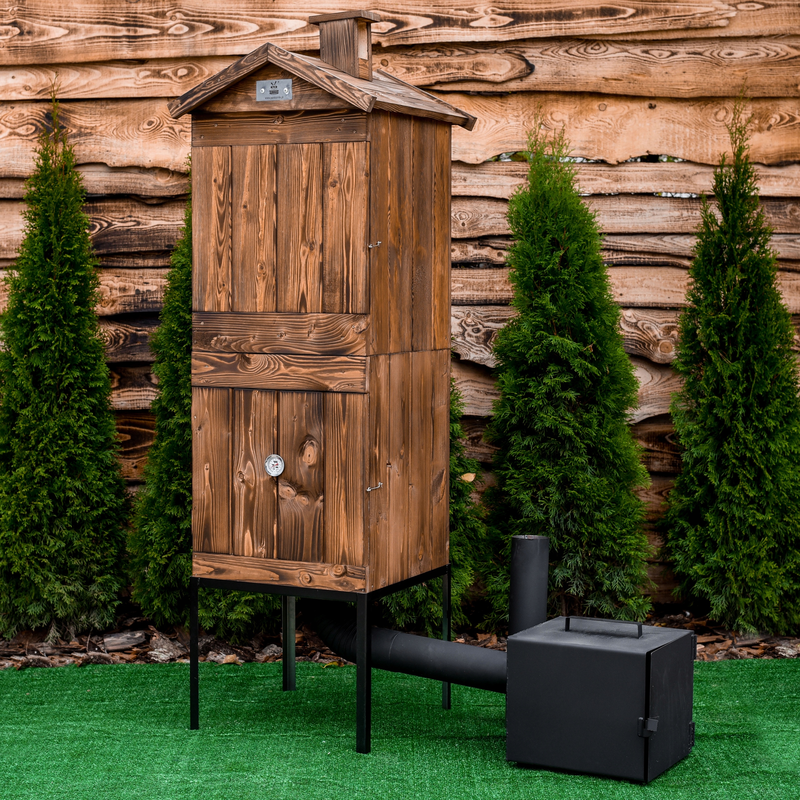WĘDZARNIA DREWNIANA NAJWIĘKSZA PIEC 4XL OGRODOWA NAJNOWSZA IMPREGNACJA x2