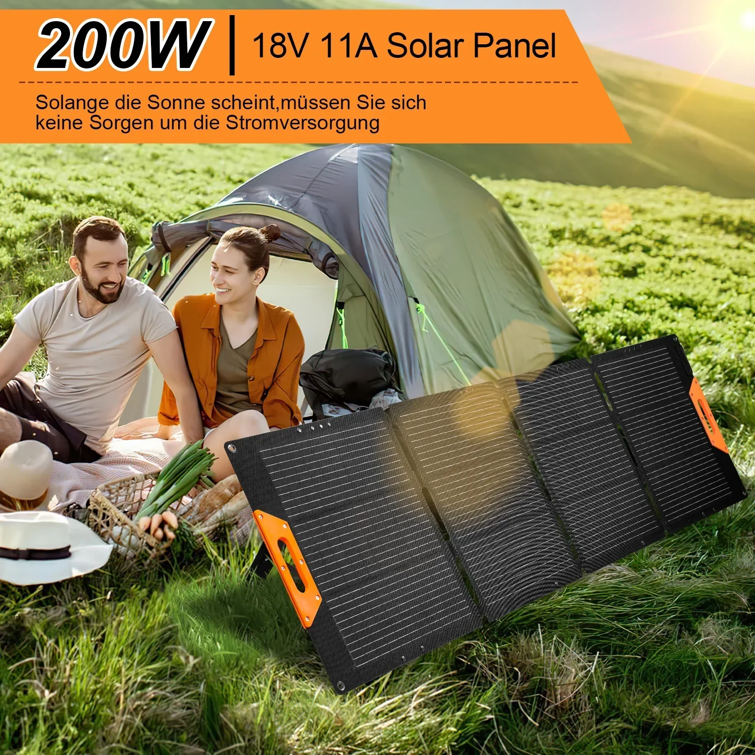 Sonnewelt Faltbares Solarpanel 200W