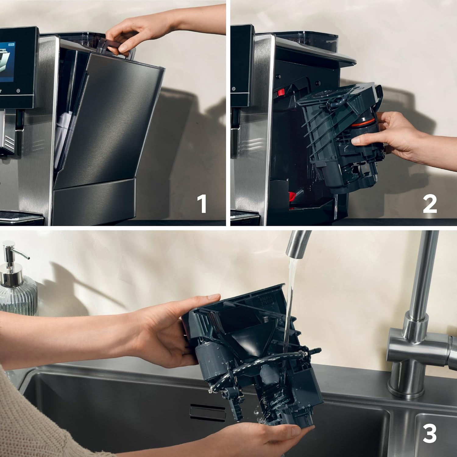 Siemens Kaffeevollautomat EQ900, großes farbiges TFT-Display, 36 Heiß- und Kaltgetränke, Cold Brew, super leise, Keramikmahlwerk, Doppeltassenfunktion, Steuerung per App, Edelstahl, TQ905D03
