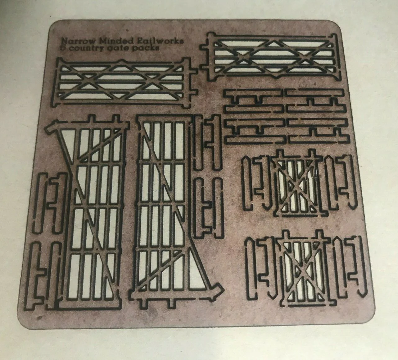 6 x Laser Cut Rural Farm Gates For OO / HO / OO9 SCALE / 1:76 Model Railways