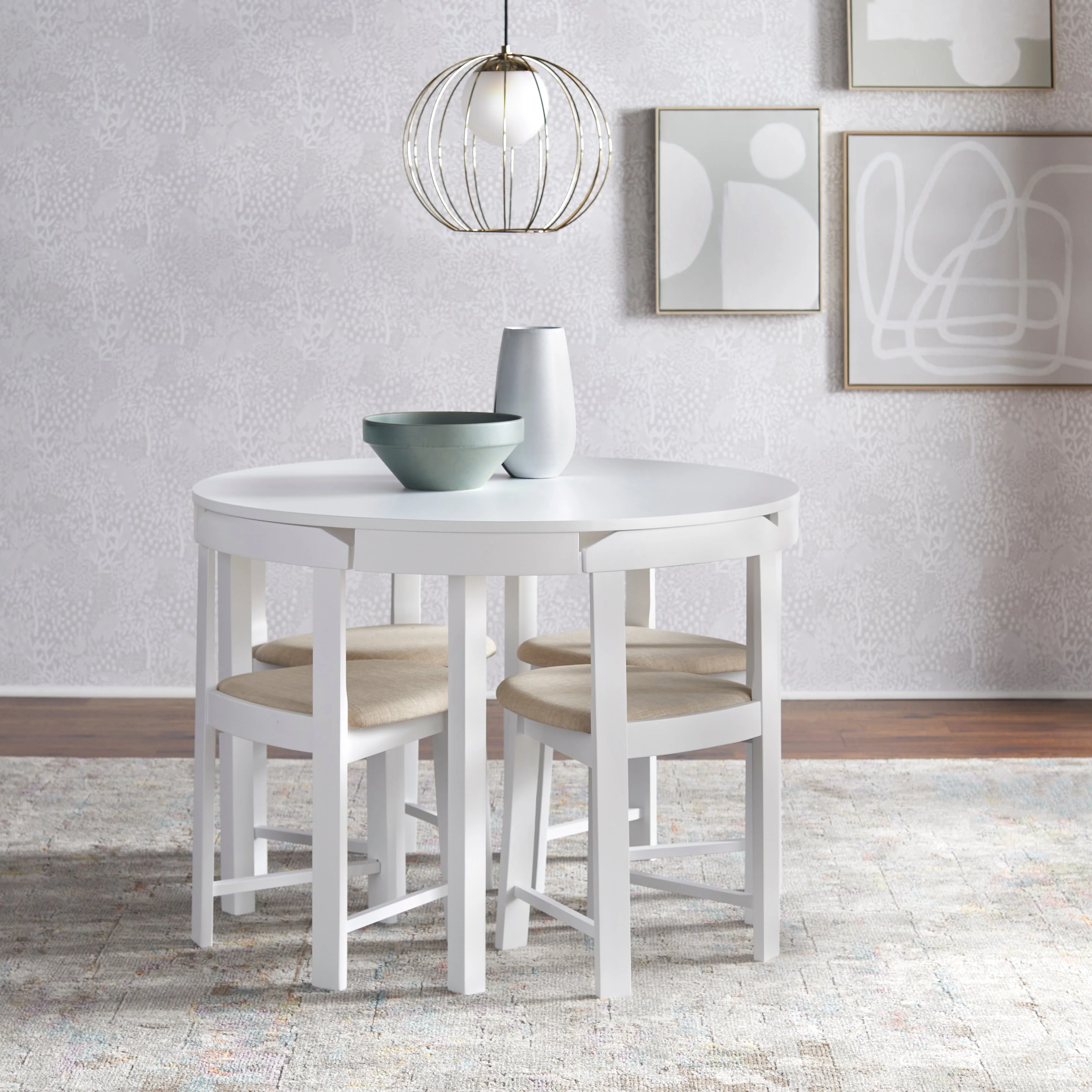 Harrisburg Tobey 5-piece Compact Round Dining Set
