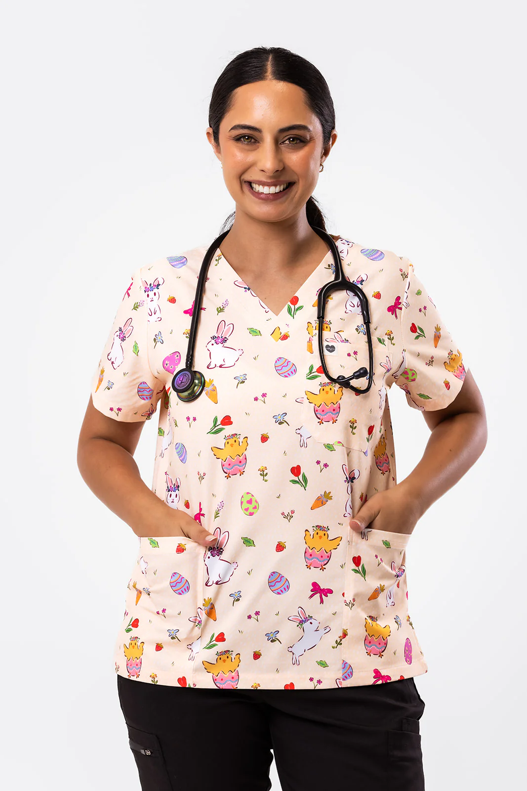 Hoppy Egg Hunt Scrub Top