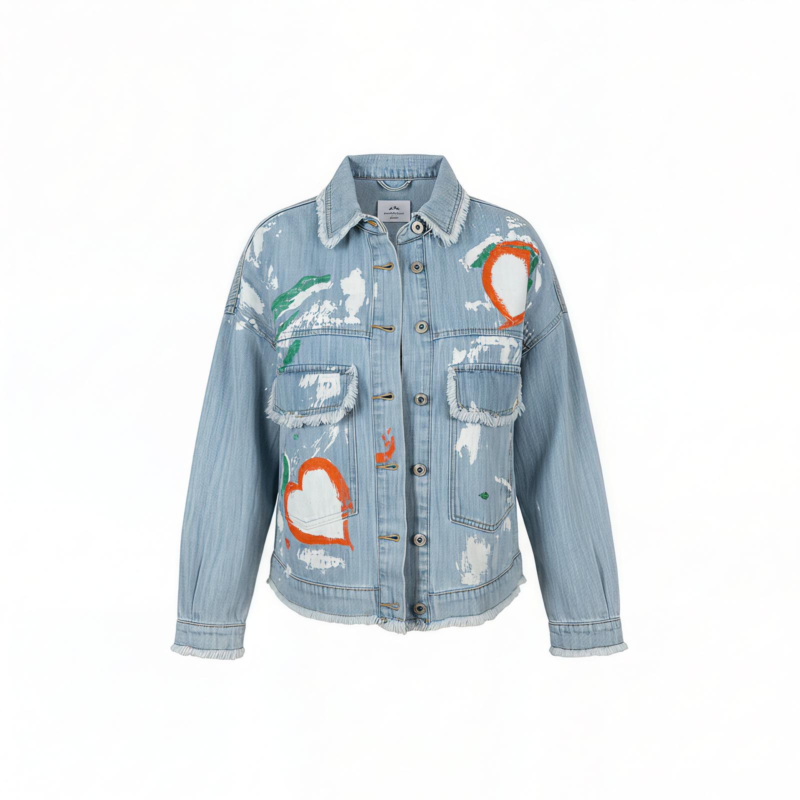 Denimjacke f��r Damen mit urbanem Design f��r Alltag und Streetwear