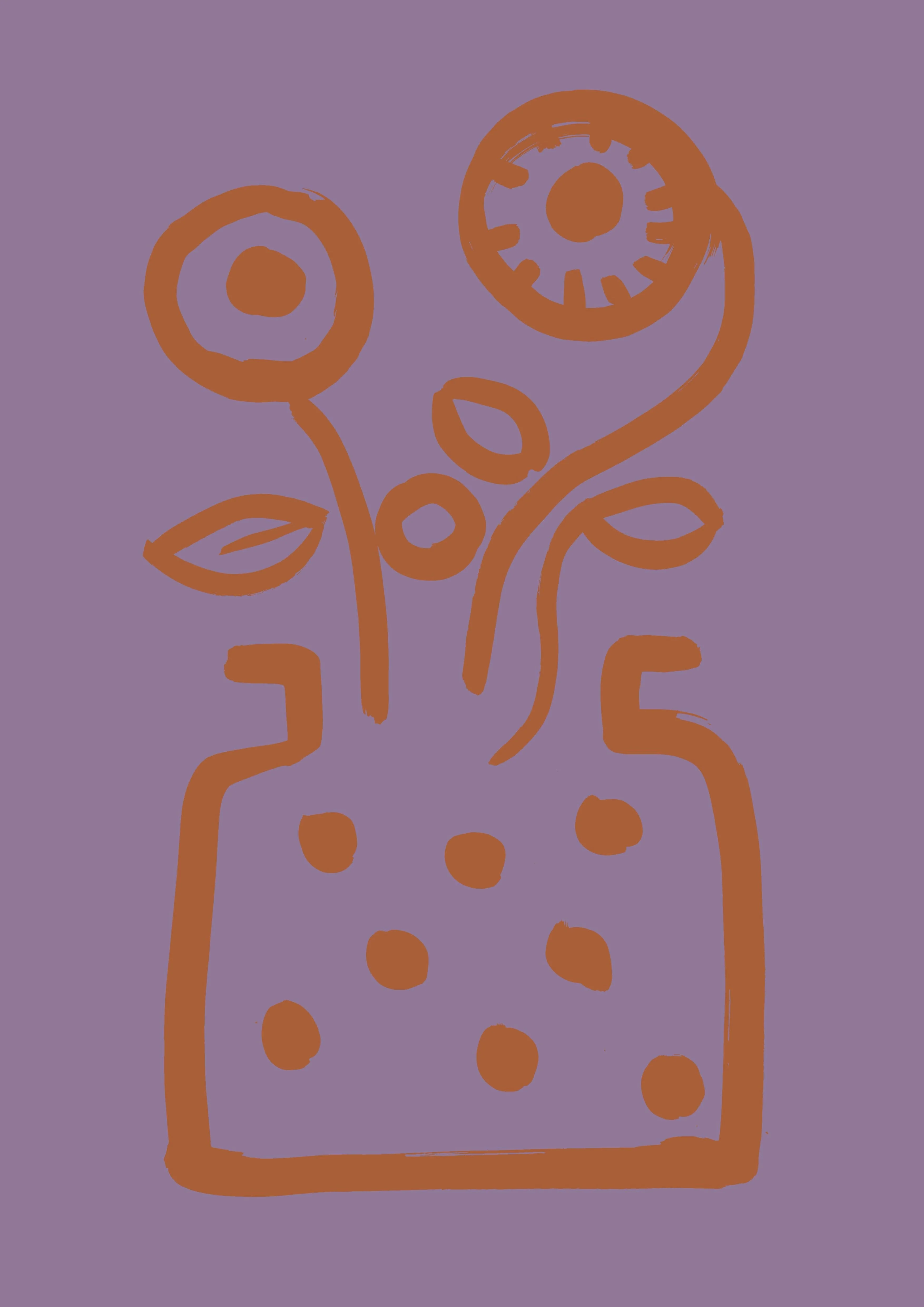 Vase & Flower Print