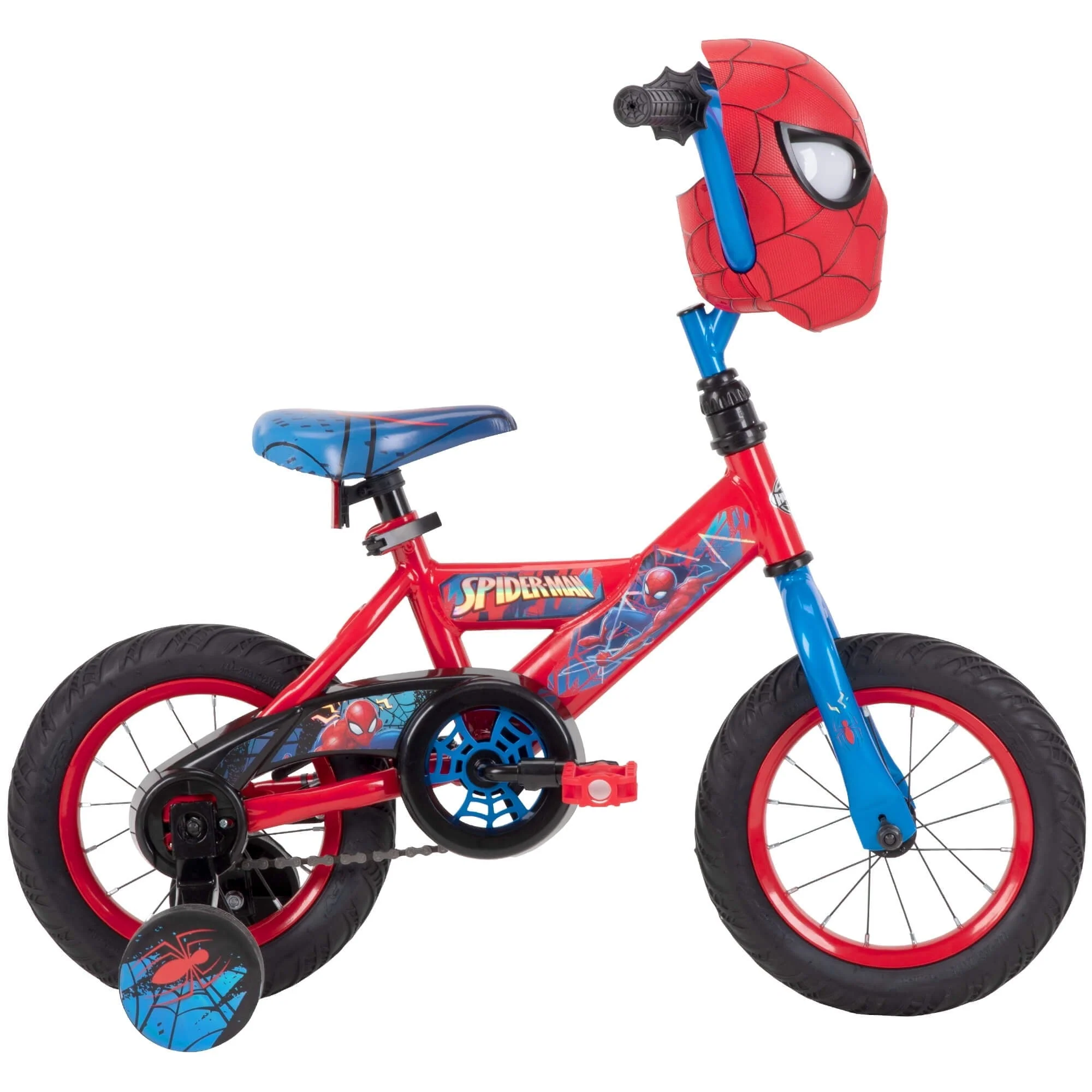 Huffy Marvel Spider-Man 12″ children's bicycle with training wheels, steel frame, ages 3-5