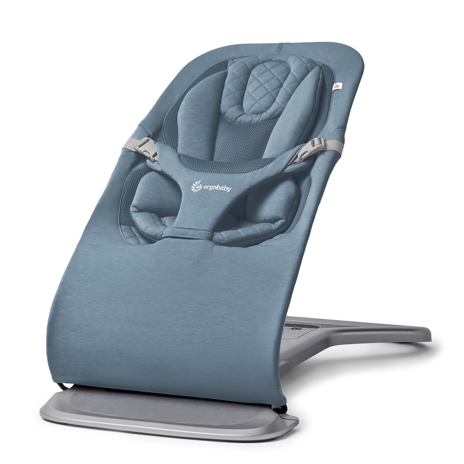 Ergobaby 3-in-1 Evolve Bouncer, Ergonomische Babywippe für Neugeborene ab Geburt bis zum Kleinkind, Babyschaukel mit Neugeboreneneinsatz (2,5 kg - 13,2 kg), Cream
