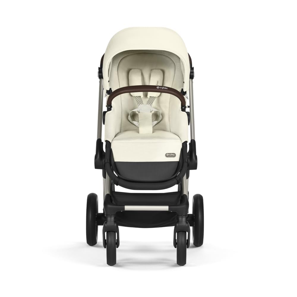 CYBEX Gold Kinderwagen EOS Lux 2-in-1, Reisesystem, Ab Geburt bis 22 kg (ca. 4 Jahre), Moon Black
