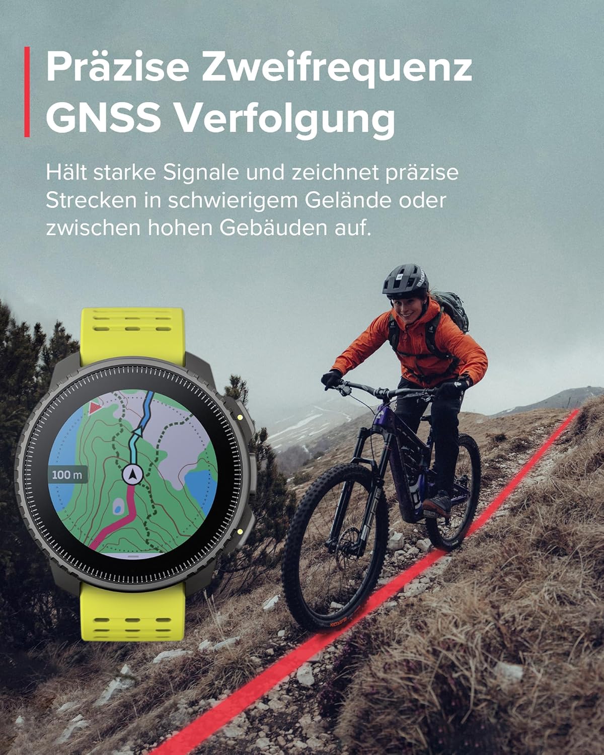 SUUNTO Vertical Abenteuer Uhr - GPS Smartwatch, Zweifrequenz GPS Navigation, Kostenlose Offline-Karten, mit Solarladung Akkulaufzeit bis zu 65 Tagen, Militärgeprüftes Gehäuse, 100m Wasserdichtigkeit