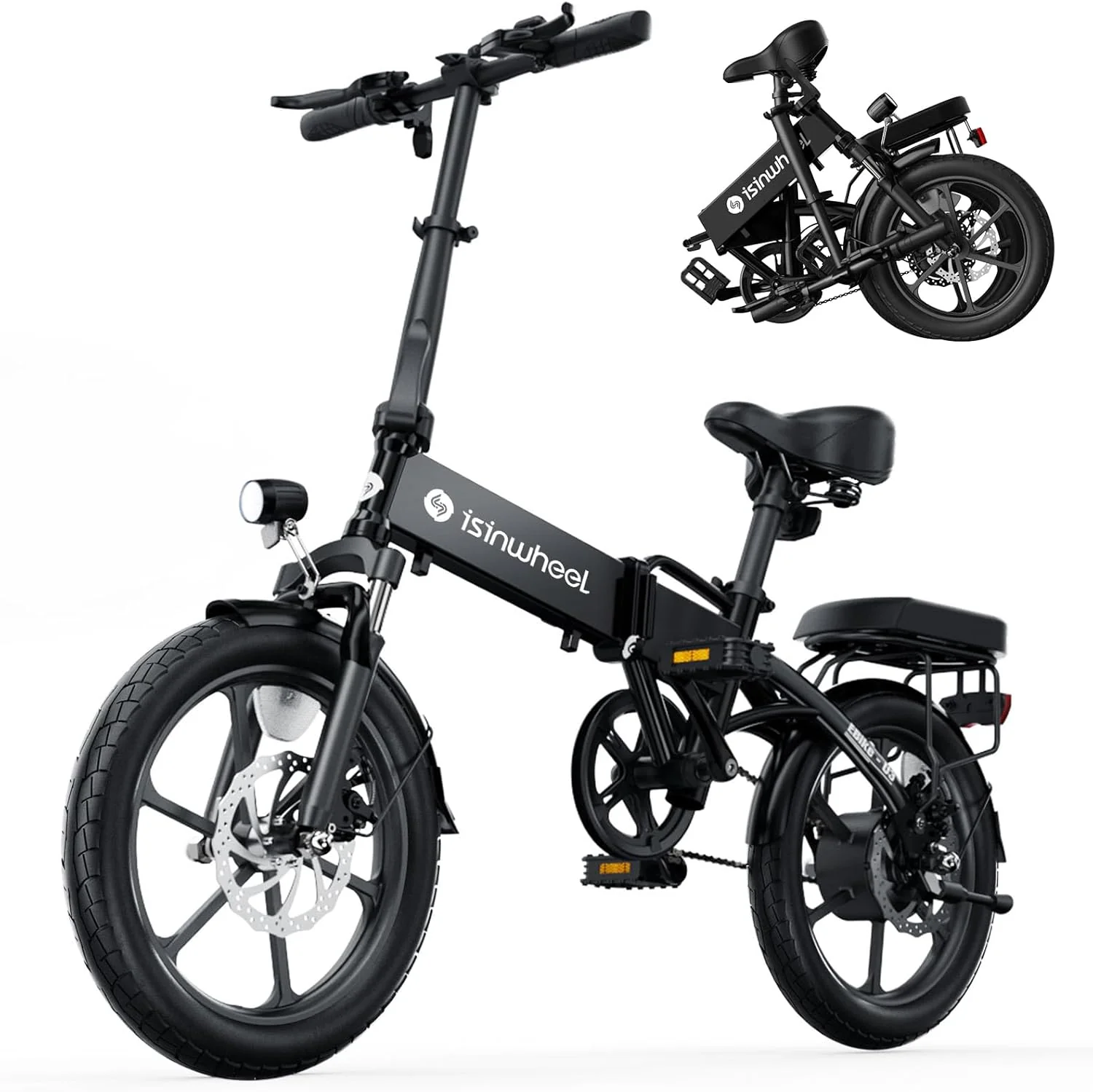 Electric Bike for Adults 500W Motor, 20 mph Folding Ebike, 14