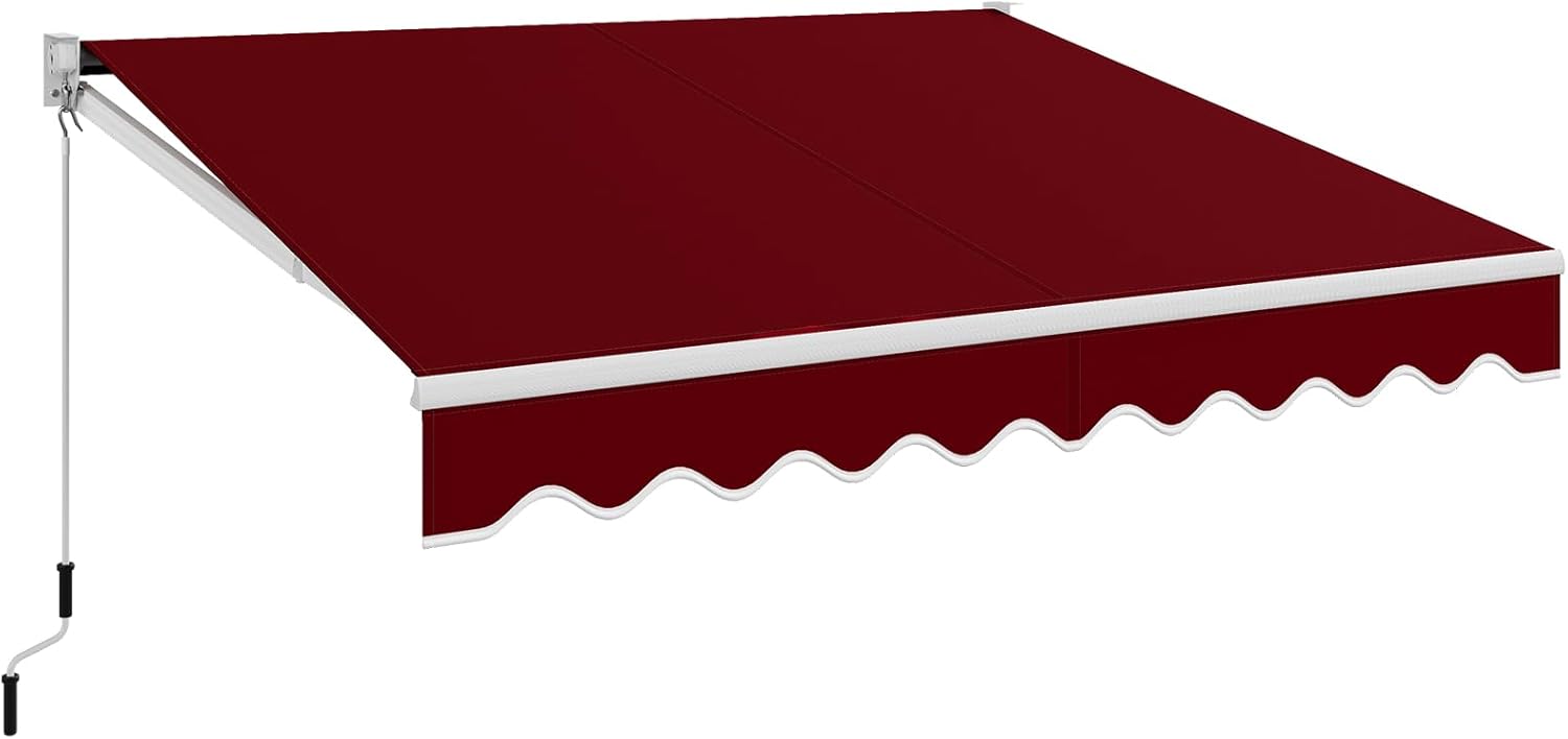 COSTWAY Gelenkarmmarkise Markise, 300 x 250cm Terrassenmarkise mit Alu-Rahmen & Handkurbel, Sonnenmarkise 40-100° Winkel einstellbar, Sonnenschutz & Wasserdicht Balkonmarkise für Balkon, Terrasse