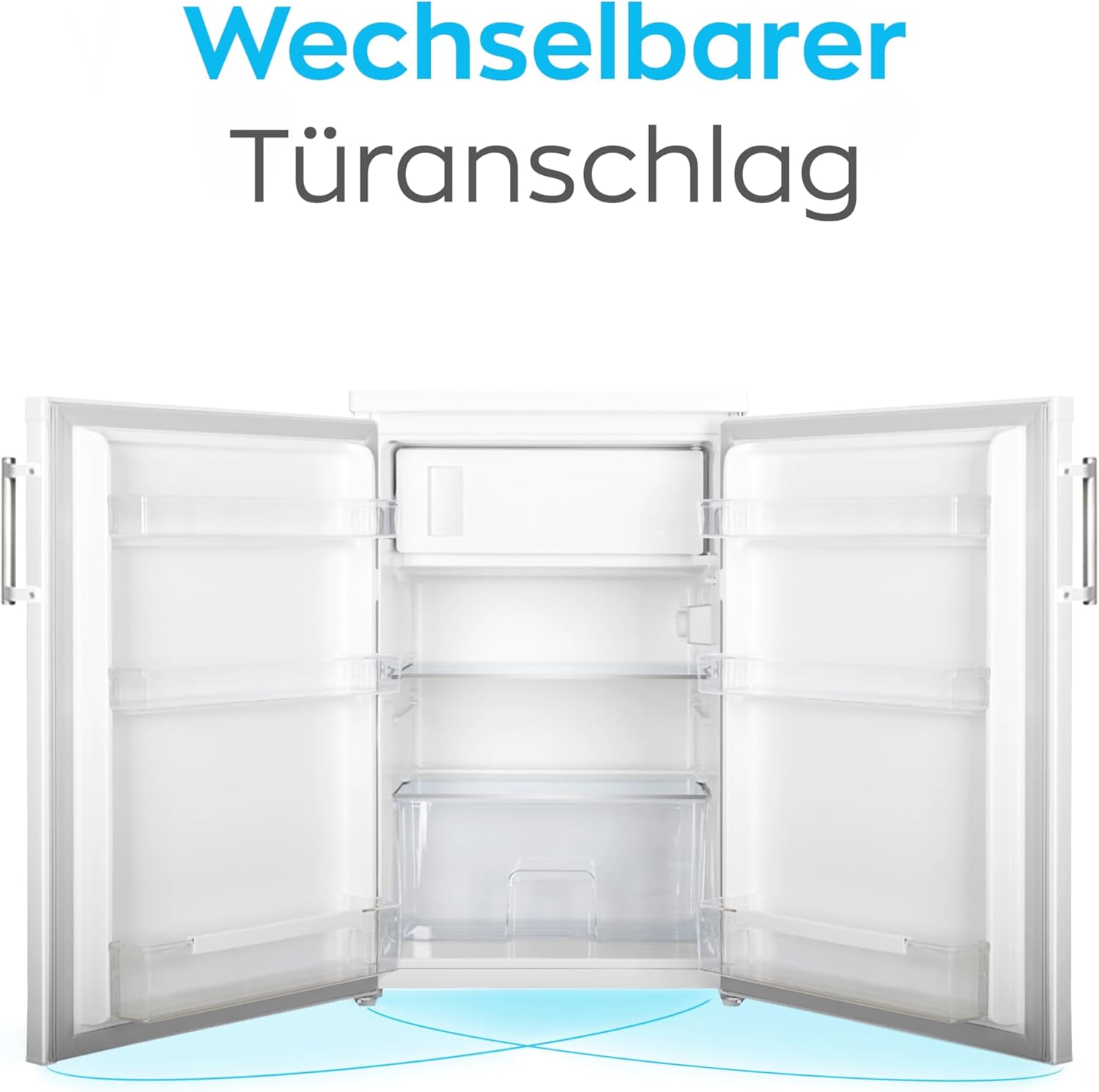 HEINRICHS Getränkekühlschrank 120L klein kompakt leise: 40db mit Gefrierfach( 13L) Mini-Bar; Tisch-Kühlschrank; Mini Kühlschrank mit Gefrierfach; perfekt geeignet für Büro Camping Garten Outdoor,weiß
