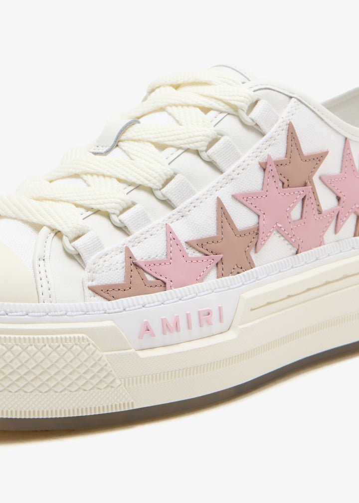 AMIRI White & Pink Stars Court Low Sneakers