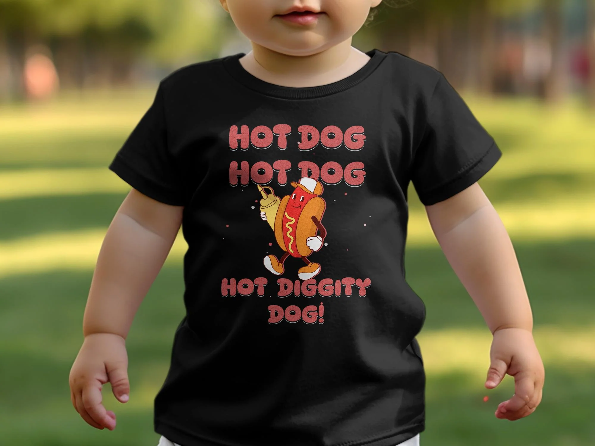 Hot Diggity Dog Toddler T-Shirt | Kids Funhouse Shirt, Clubhouse Shirt Hot Dog!