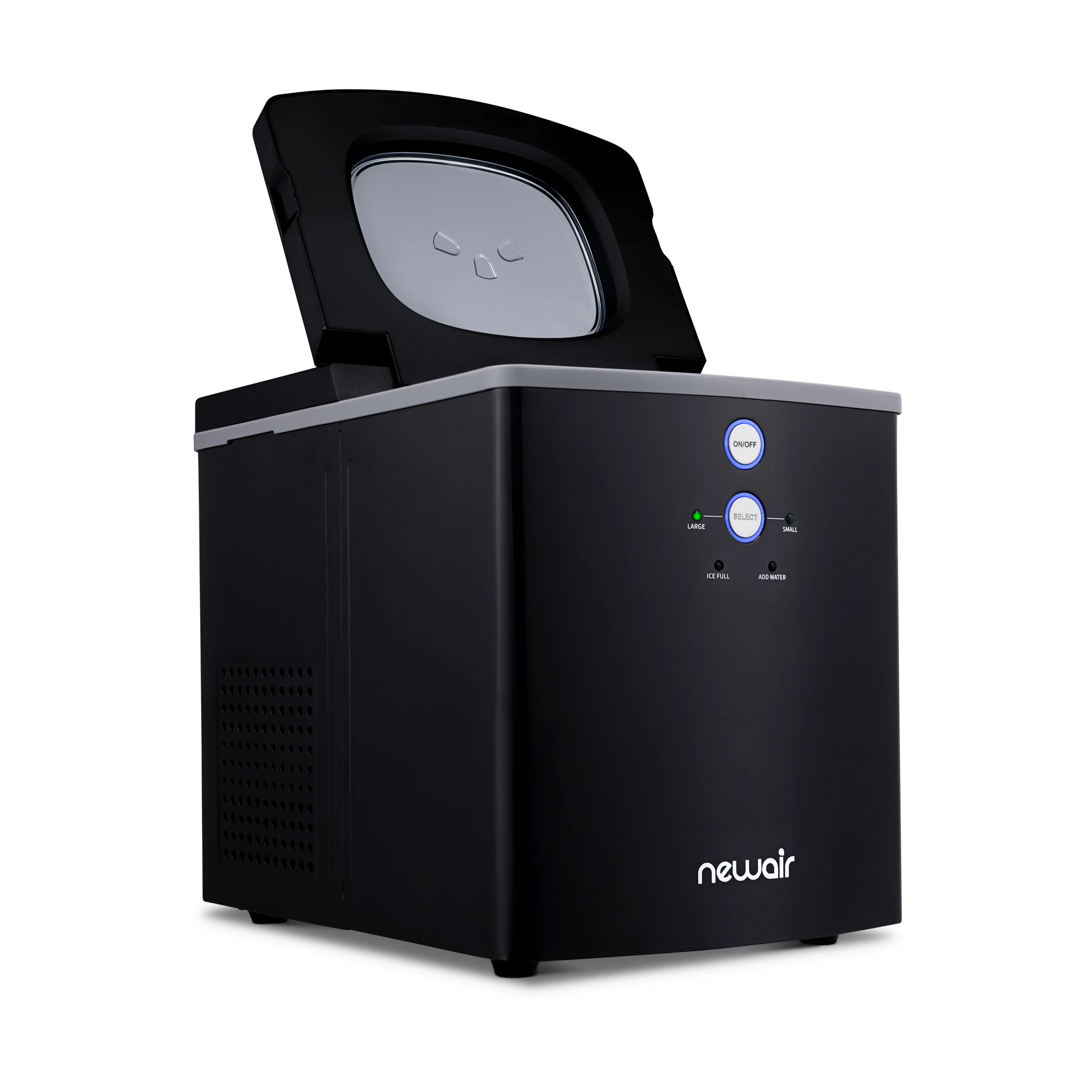 2025 Newair? IJsblokjesmachine voor op het aanrecht. Bullet Ice, 15 kg/dag �C Zwart