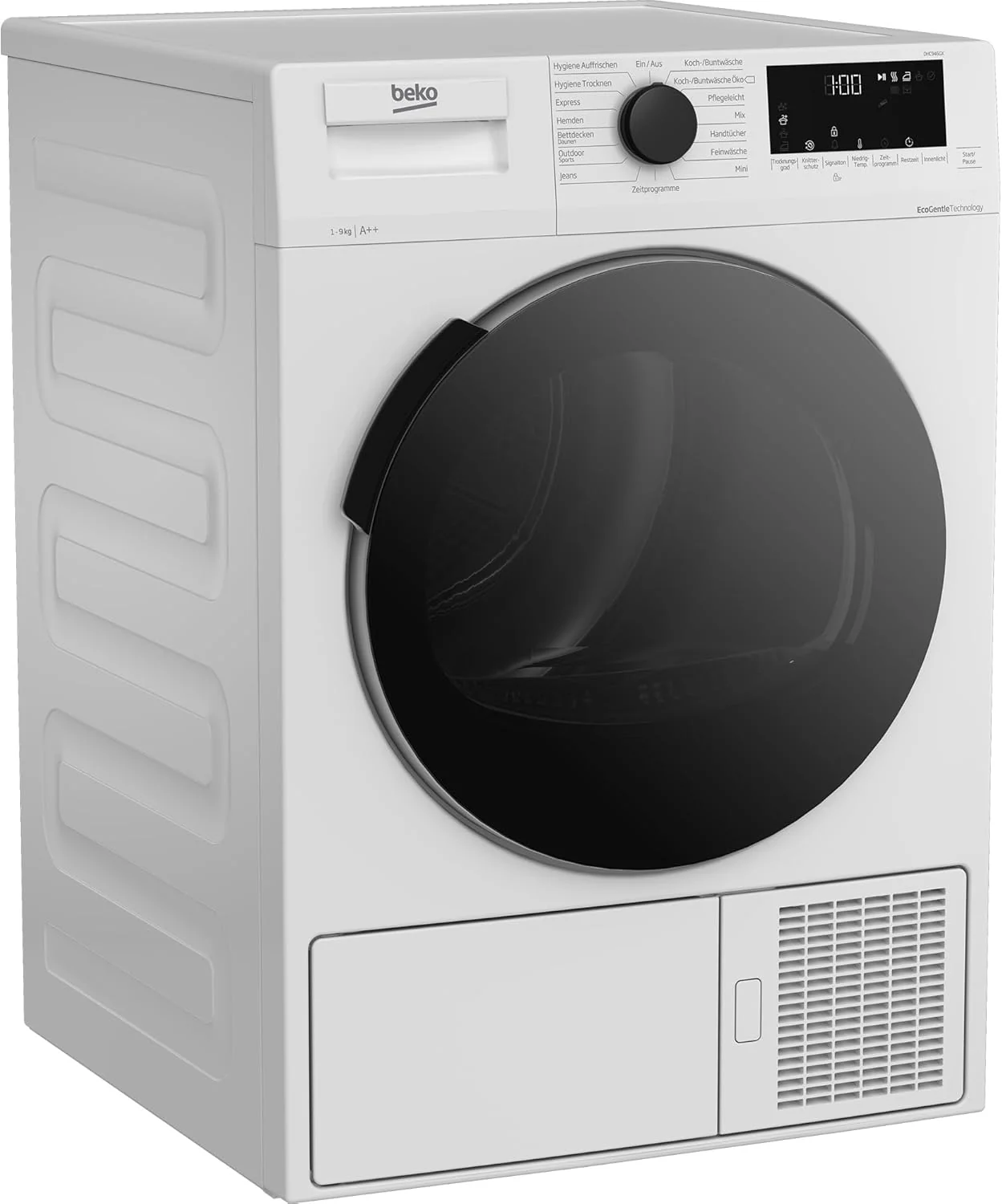 Beko DHC742GXS b300 Wrmepumpentrockner, Frontlader, 7 kg Beladungskapazitt, nur 50,8 cm tief, 15 Programme, Sonsortrocknung, Knitterschutz, Allergikergeeignet, Sulenfhig, Schontrommel, Wei
