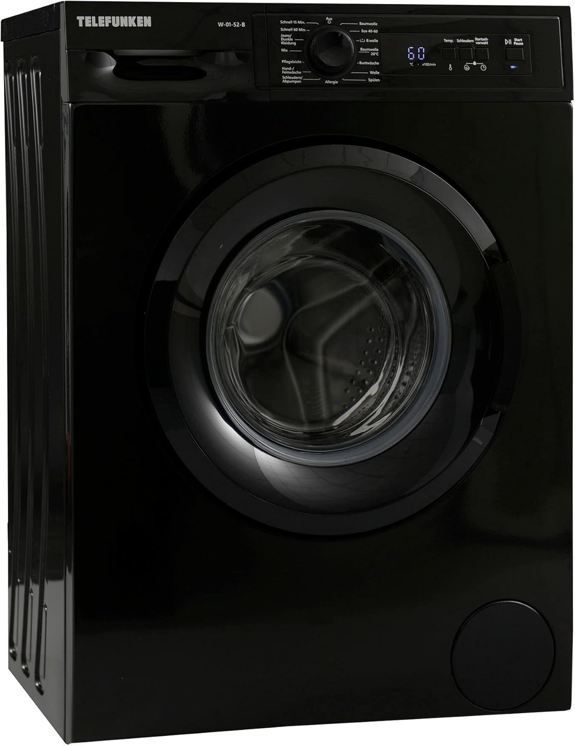 Telefunken W-01-52-W Waschmaschine (5 kg / 1000 U/Min) mit Mengenautomatik und Überlaufschutz / 15 Programme/Startzeitvorwahl/weiß