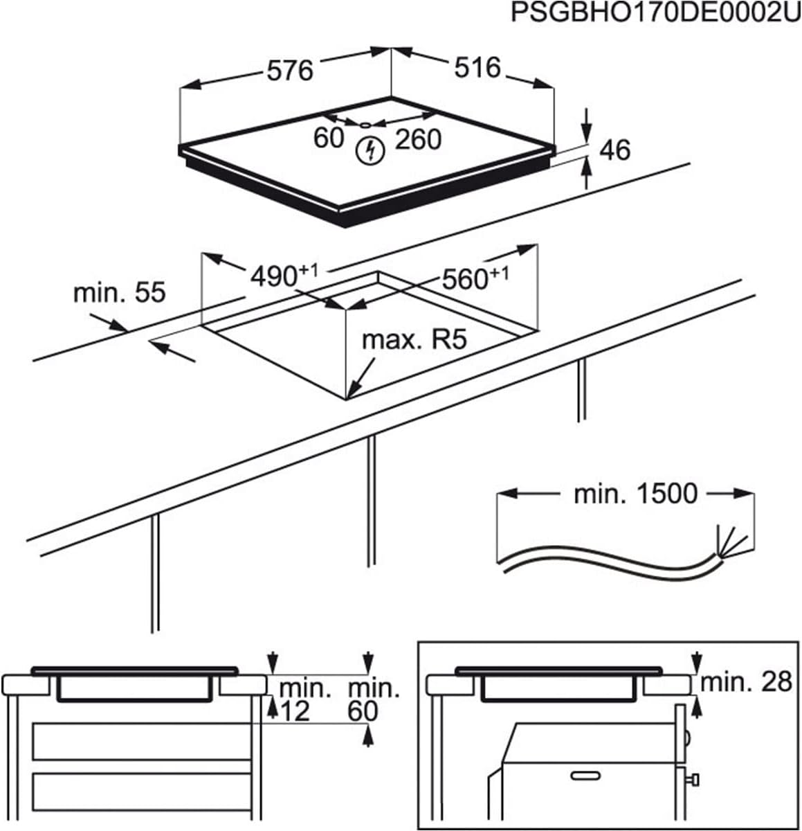 AEG IKE64441XB Autarkes Kochfeld / Induktion / Serie 6000 mit Bridge / Hob²Hood / Slider-Bedienung / 60 cm / Edelstahlrahmen / 4 Kochzonen / Bridge-Funktion / Powerfunktion / Kindersicherung