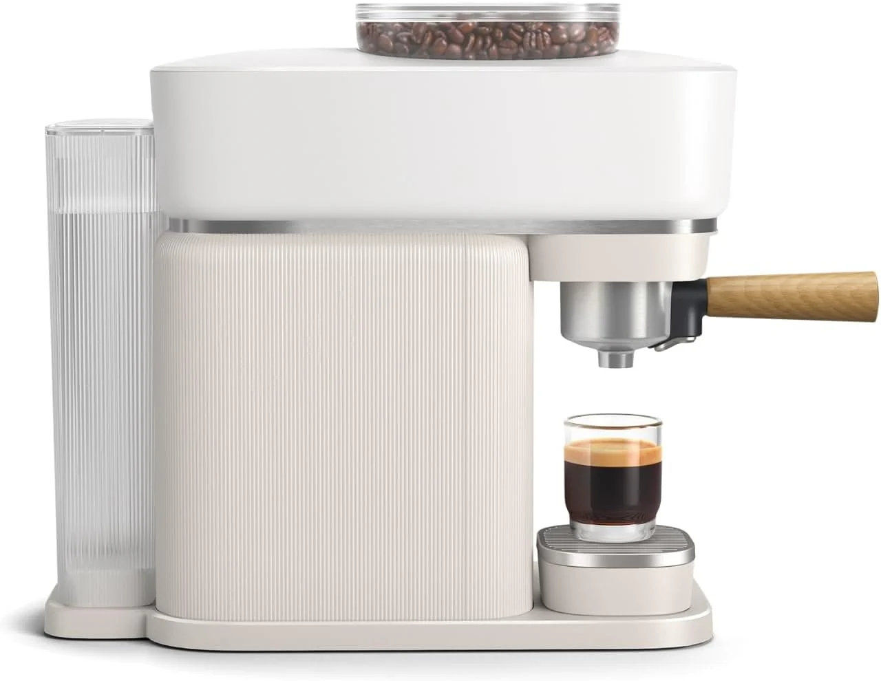 Philips Baristina Espressomaschine - Real Espresso- made simple. Kompakte Kaffeemaschine- Naturwei? mit wei?em Siebtr?ger- 16-bar-Pumpendruck- automatisches Mahlwerk- Cafe Crema (BAR300/00)