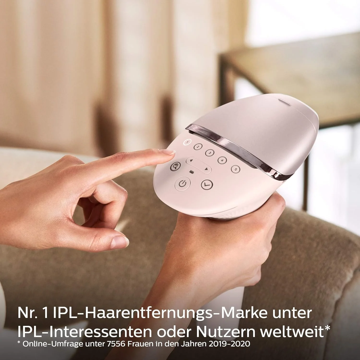 Philips Lumea IPL-ontharingsapparaat uit de 9000 Series �C Ontharingsapparaat met SenseIQ-technologie, 4 opzetstukken voor lichaam, gezicht, bikinilijn en oksels, draadloos (model BRI957/00)
