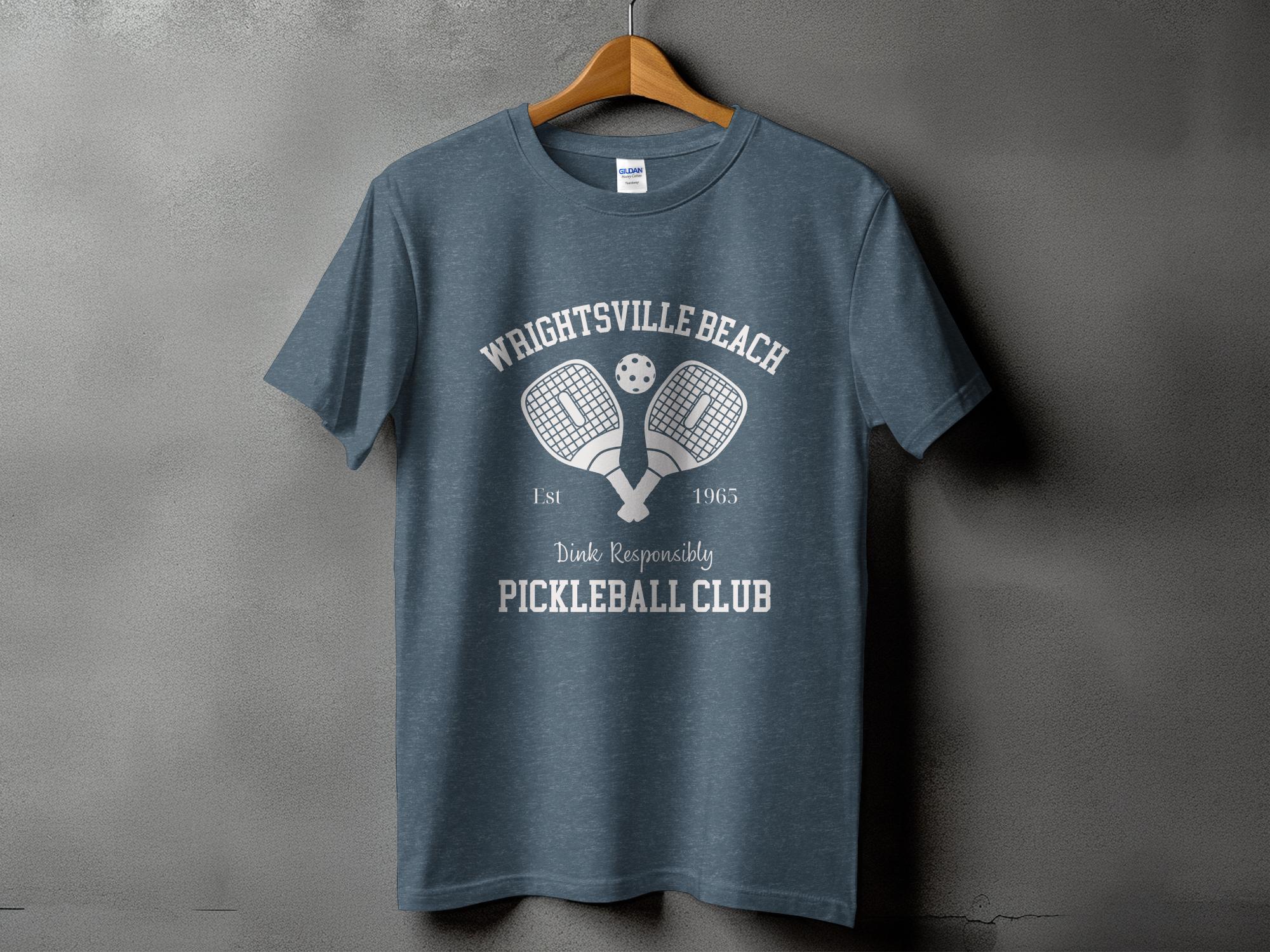 Pickleball Club Shirt, Wrightsville Beach Pickleball Club Shirt Light