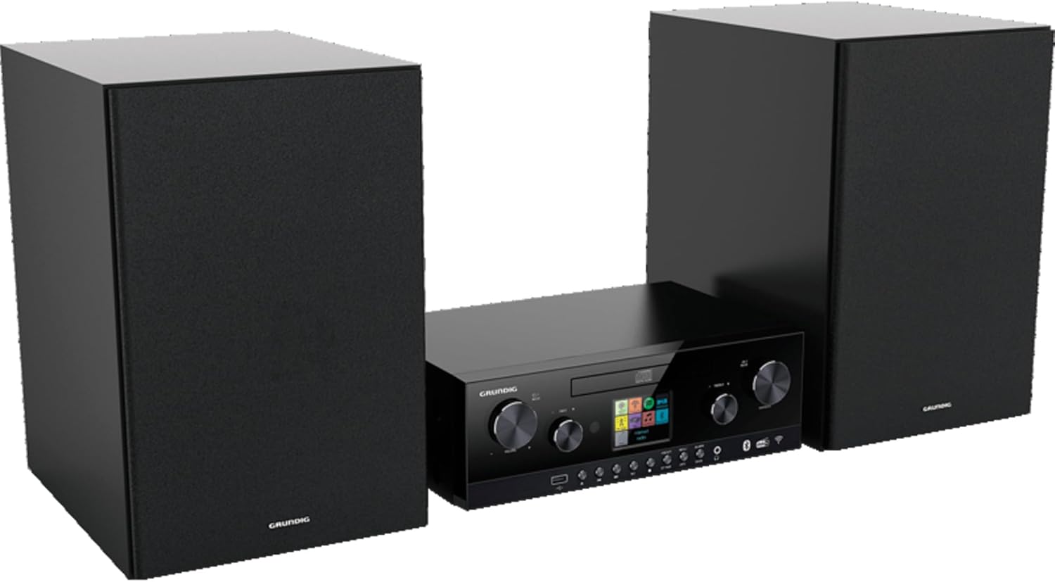 Grundig Cms 5000 Bt Dab+ Web GHF1030 System Micro Hi-Fi, Czarny, 3-drożny