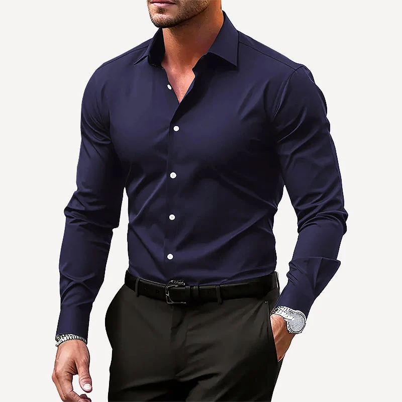 Herrenhemd Slim Fit | Modernes Business Hemd Langarm | Formelles Dress Shirt f��r B��ro und Events | K?rpernahe Passform