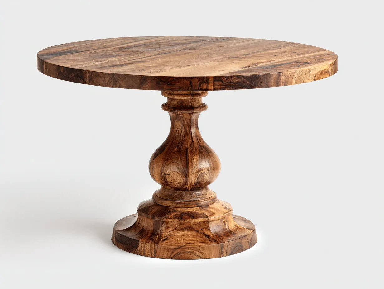 Gartentisch-Holz-118 x 118 x 75 cm-Natur-Klassisch