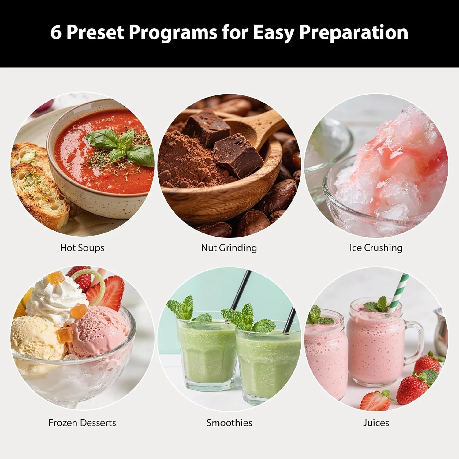 Countertop Blender Pro 2000W, Professional High Speed Blender 68 oz, Heavy Duty Kitchen Mixer