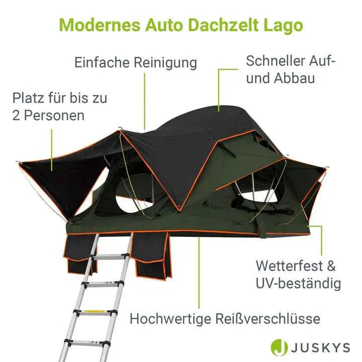 Autodachzelt fr 2 Personen Lago mit Matratze