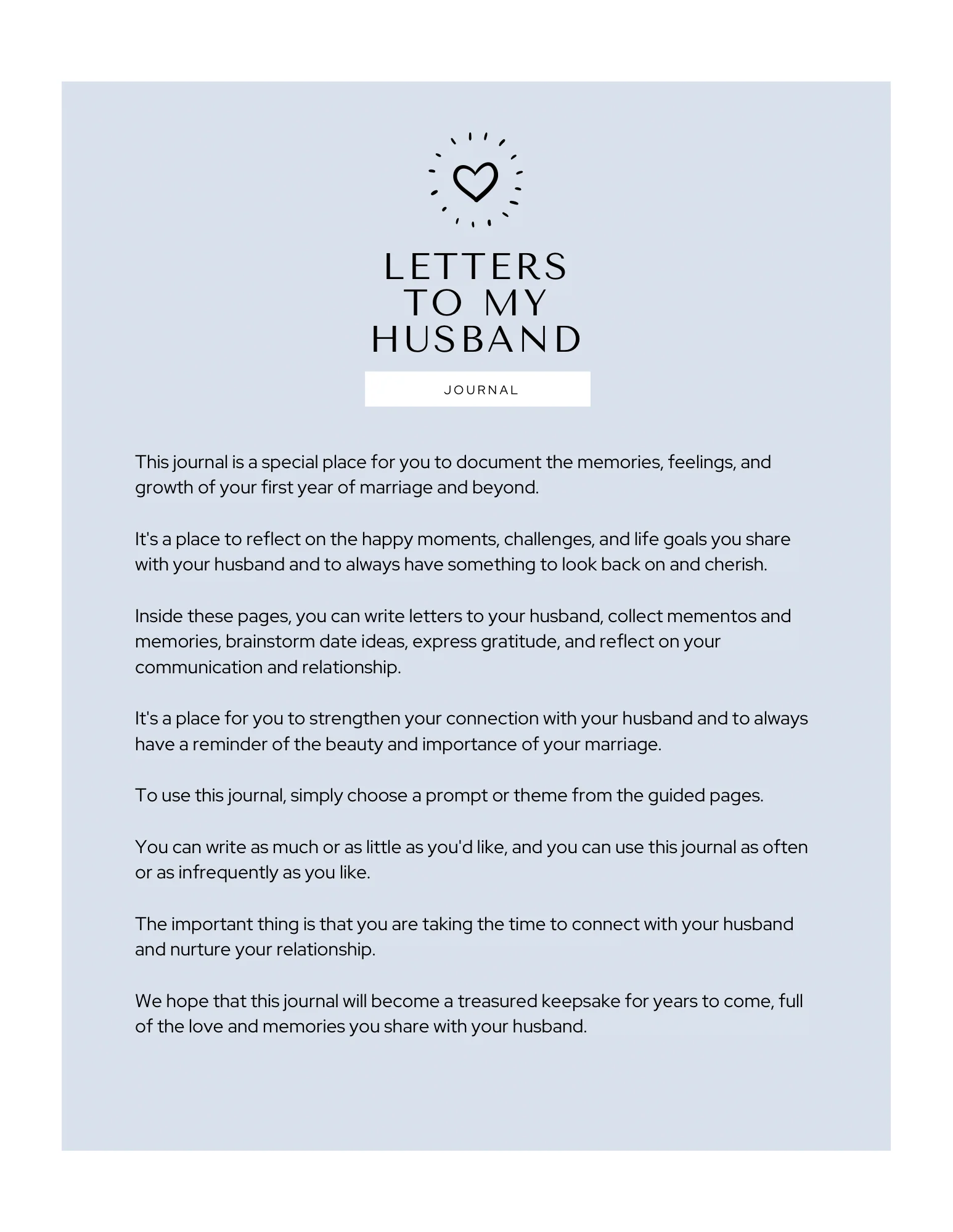 Letters to my Husband