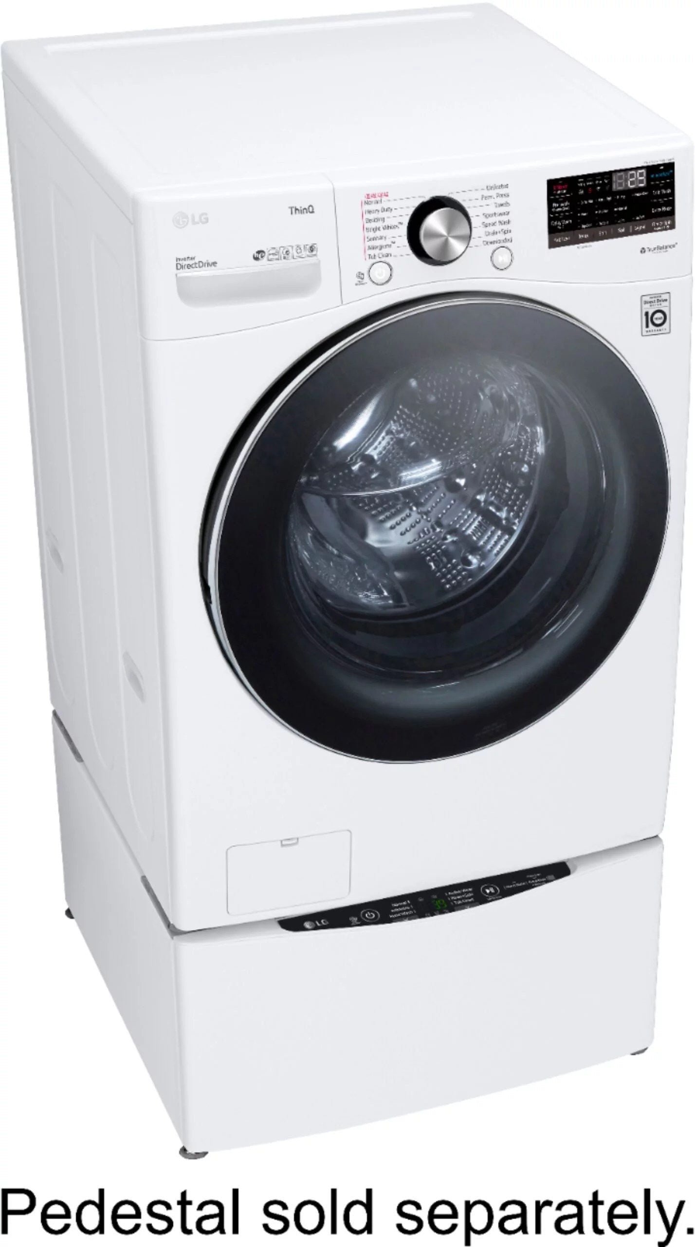 LG �C 5.0 Cu. Ft. High-Efficiency Stackable Smart Front Load Washer with Steam and Built-In Intelligence �C White