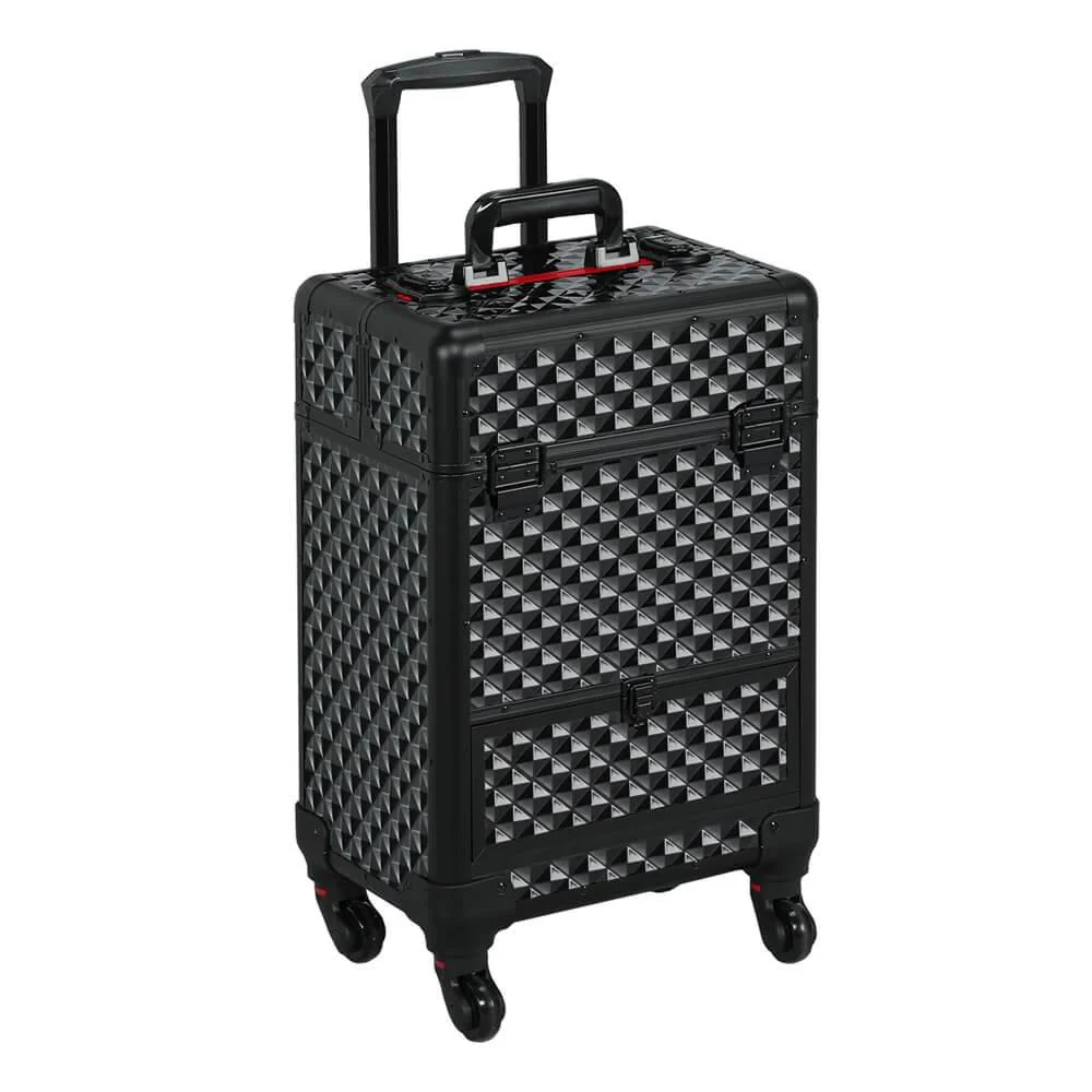 Yaheetech Zwarte Make-upkoffer van 21,8 Inch