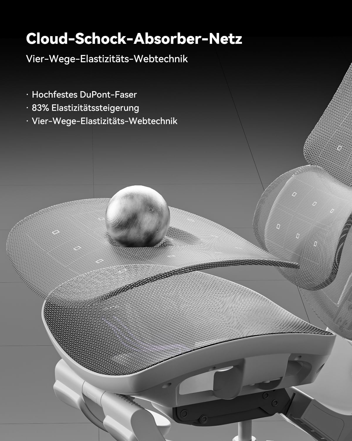 AutoFull G7 Ergonomischer Gaming Stuhl, Gaming-Stühle mit Dynamischer Lendenstütze, 720° Doppelachsen-Dreharmlehnen, 140° Rückenlehnen-Neigung & 4D-Nackenkissen (Weiß)