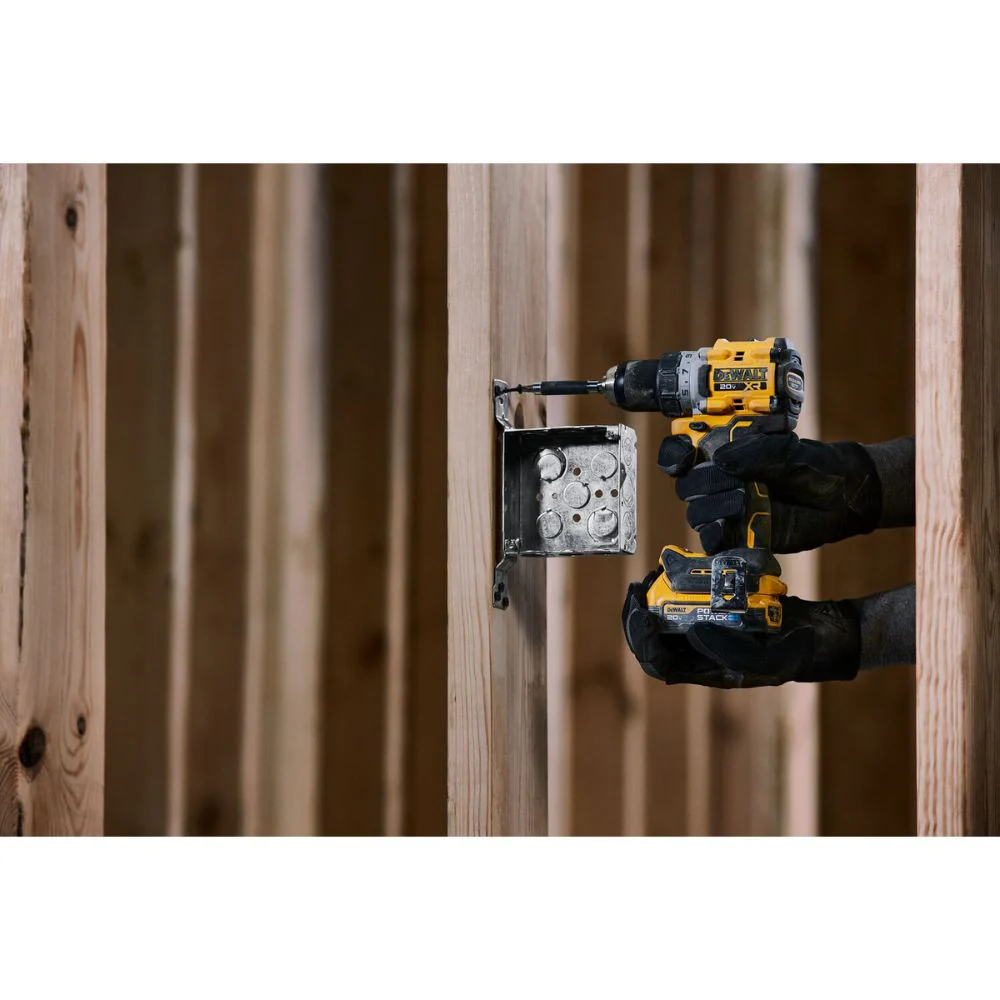 2025 DeWalt DCD800D1E1 20V MAX XR Draadloze Compacte Boor/Schroevendraaier met Borstelloze Motor en POWERSTACK Batterijen