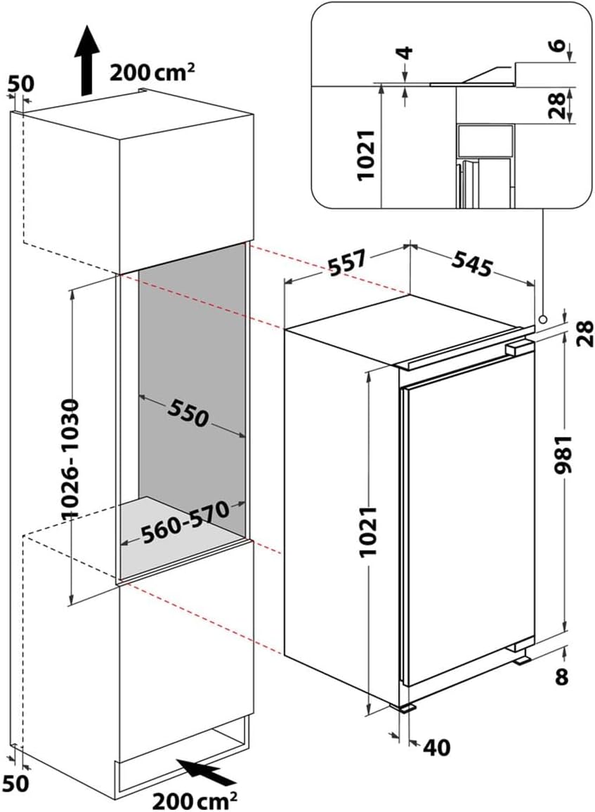 Bauknecht KSI 10VF2 Einbaukühlschrank