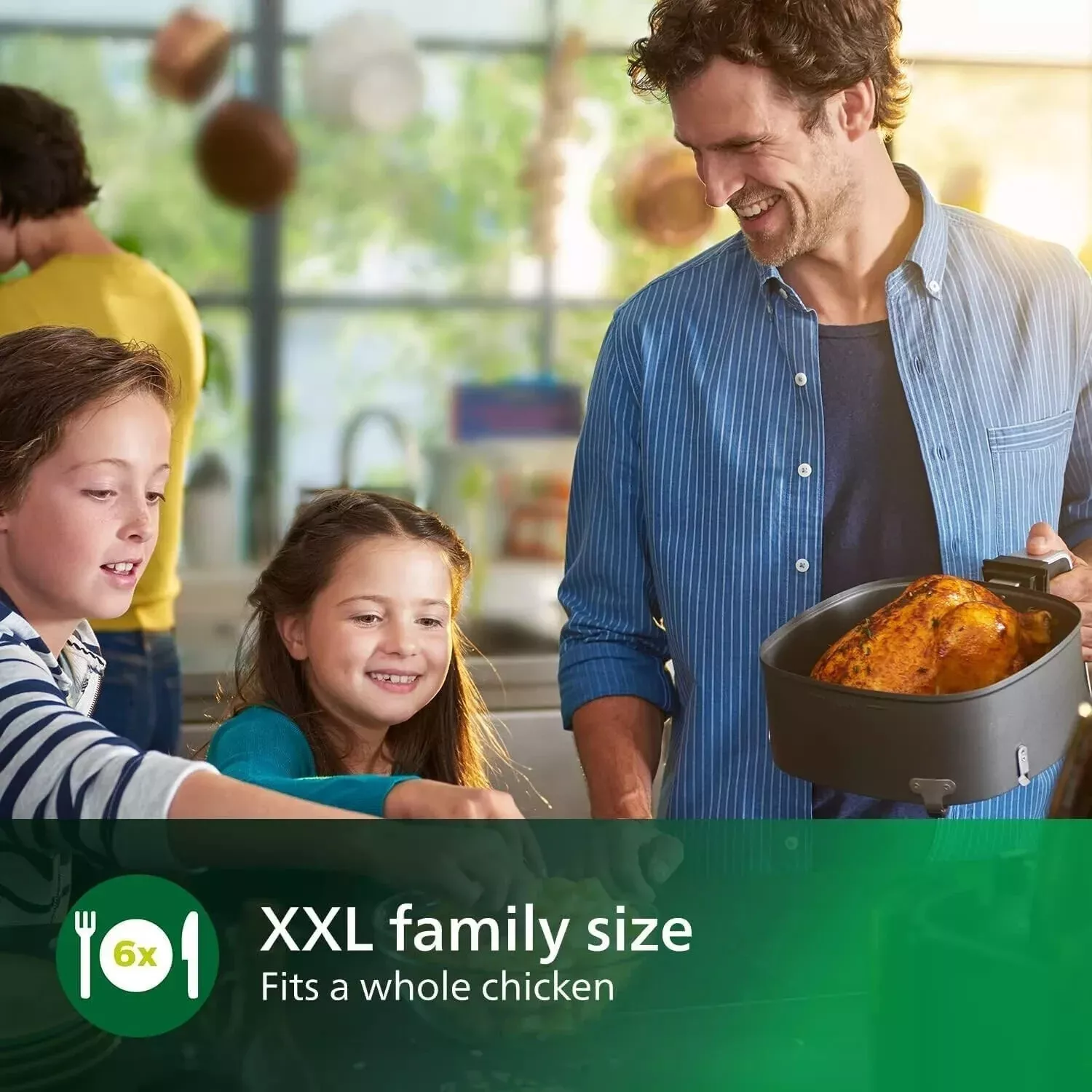 2025 Philips Airfryer XXL met Vetverwijdering & Rapid Air Technologie ?C 3 lb / 7 qt ?C 5 Vooraf Ingestelde Programma??s