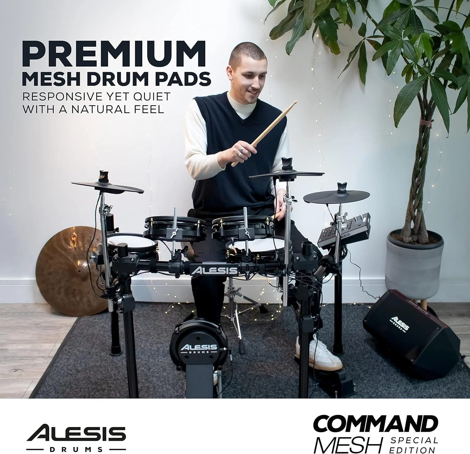Alesis Drums Command Mesh SE Kit-Electric Drum Set USB MIDI Connection 600 Drum Sound