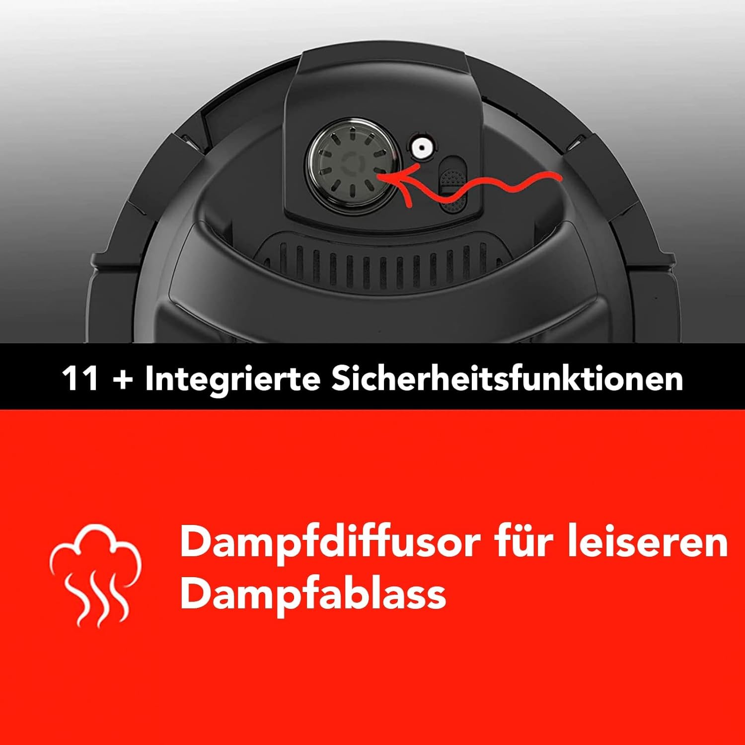 Instant Pot Pro 10-in-1-Elektro-Multikocher 1200 W, 5,7 L – Schnellkochtopf, Schongarer, Reiskocher, Dampfgarer, Sautierpfanne, Sterilisator, Joghurtbereiter, Sous Vide Gert – Schwarzer Edelstahl