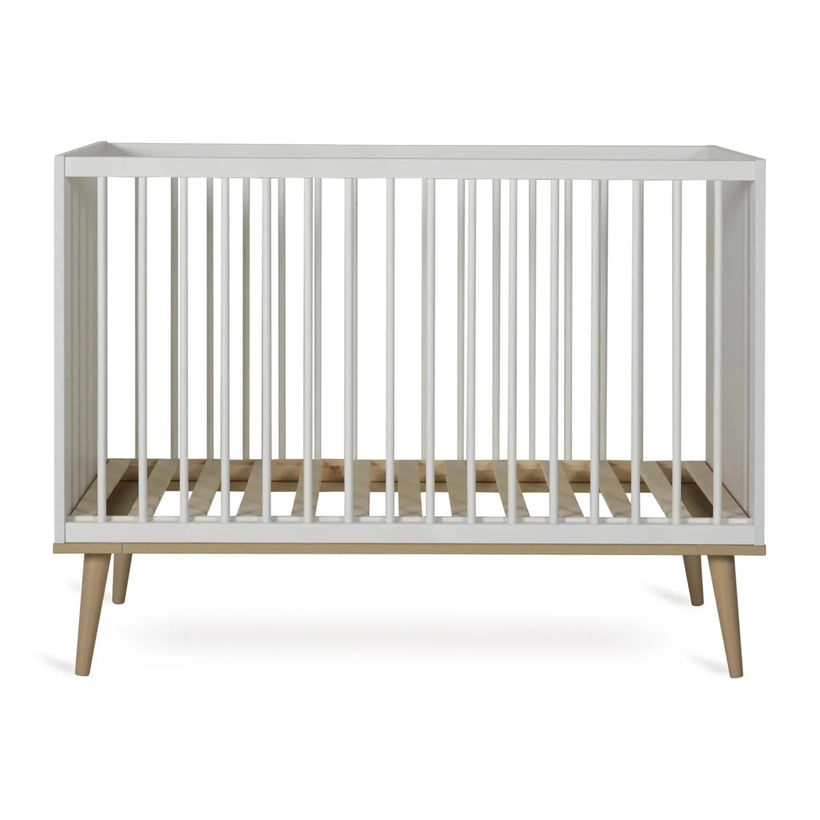 2025 Quax Babybed Flow Collectie �C Wit & Beukenhout | Verstelbaar in 3 hoogtes | FSC-gecertificeerd
