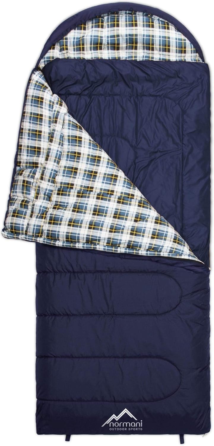 normani 4-in-1-Funktion Extrem Outdoor Schlafsack 'Antarctica' aus Nylon Rip-Stop mit 500 + 250 g/m² Hollow Fiber Füllung 220 x 90 cm